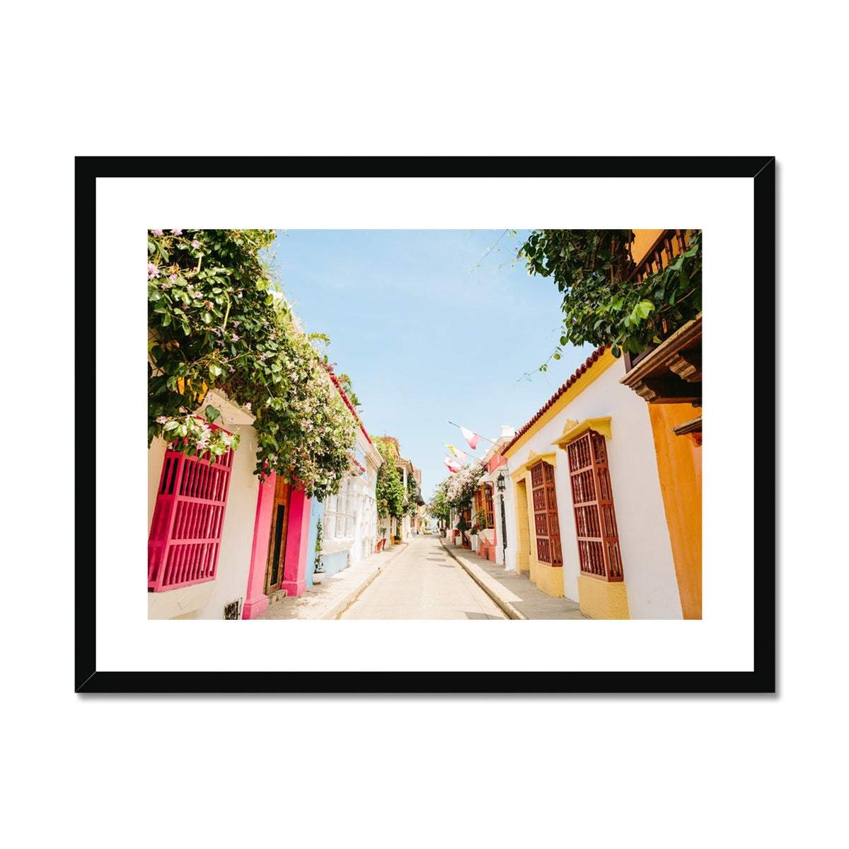 STREETS OF CARTAGENA Framed & Mounted Print