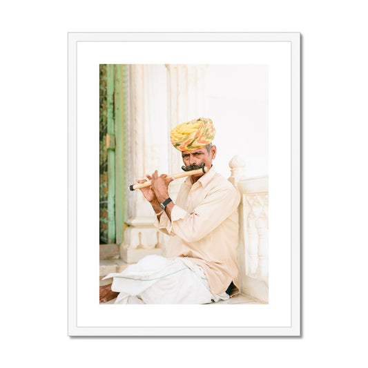 INDIAN MUSICIAN Framed & Mounted Print
