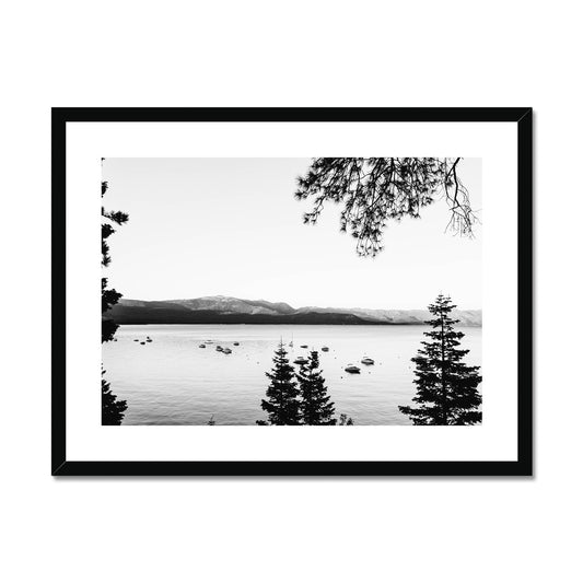 LAKE TAHOE II BW Framed & Mounted Print