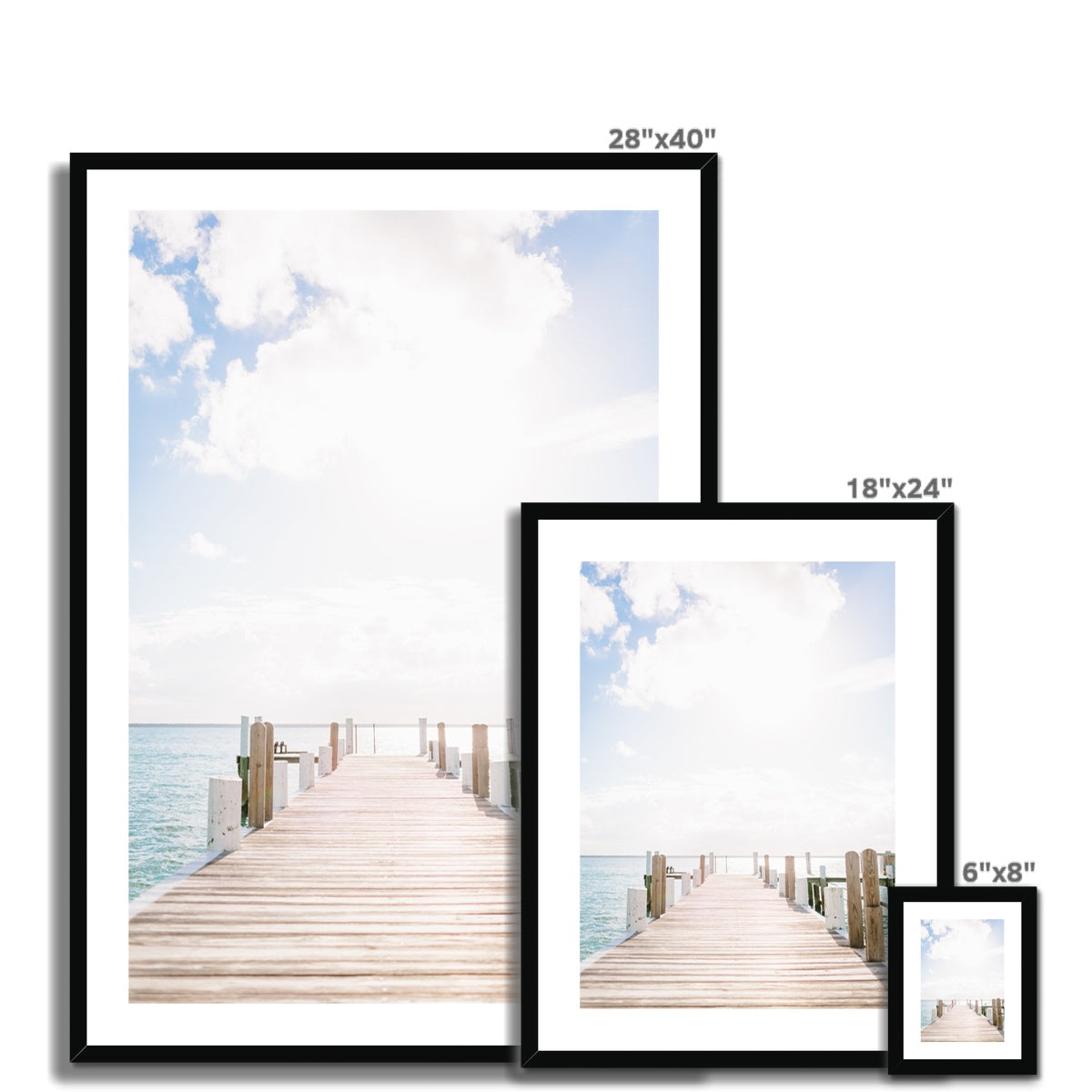 GREEN TURTLE CAY DOCK Framed & Mounted Print